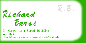 richard barsi business card