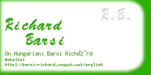 richard barsi business card